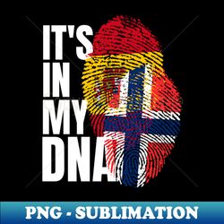 Spaniard And Norwegian Mix DNA Heritage Flag Gift - Signature Sublimation PNG File - Fashionable and Fearless