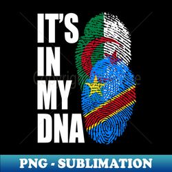Algerian And Congolese Mix Heritage DNA Flag - Modern Sublimation PNG File - Bring Your Designs to Life