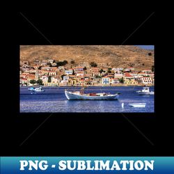 Halki Fishing Boat - High-Quality PNG Sublimation Download - Unleash Your Inner Rebellion
