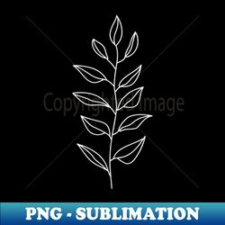 Plant Leaves With its Trunk White - Special Edition Sublimation PNG File - Perfect for Sublimation Art