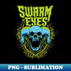 Swarm of Eyes Horny skull - Unique Sublimation PNG Download - Bring Your Designs to Life