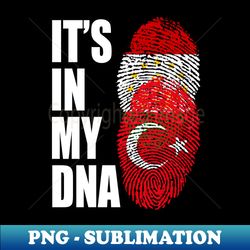 Turkish And Tajikistani Mix Heritage DNA Flag - Instant PNG Sublimation Download - Capture Imagination with Every Detail