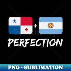 Panamanian Plus Argentinian Perfect Mix Flag Heritage Gift - Digital Sublimation Download File - Unlock Vibrant Sublimation Designs