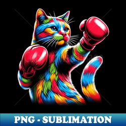 fighting cat boxing - high-quality png sublimation download - perfect for personalization