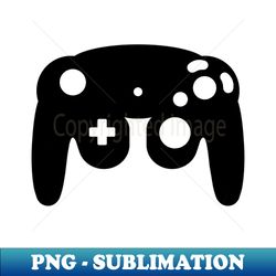 GameCube Controller - black - Retro PNG Sublimation Digital Download - Transform Your Sublimation Creations
