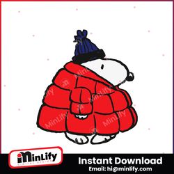 Funny Snoopy Puffy Coat SVG