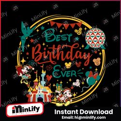 Retro Disney Best Birthday Ever SVG