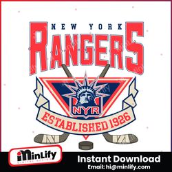 New York Rangers Hockey 1926 Svg Digital Download