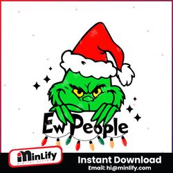 ew people grinch christmas hat svg