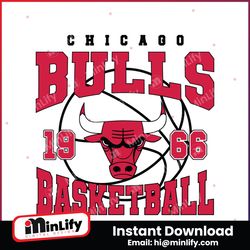Vintage Chicago Bulls 1966 Basketball Svg