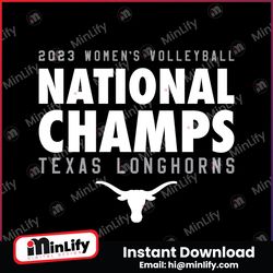 2023 NCAA Womens Volleyball National Champs Texas Longhorns Svg