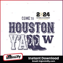 Come To Houston Washington Huskies SVG