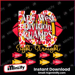 KC AFC West Division Champs 8 Straight Svg Digital Download
