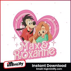 Max and Roxanne Pink Doll Heart PNG