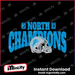 North Champions 2023 Helmet Detroit Lions SVG