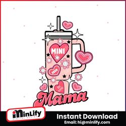 Mama And Mini Valentine Tumbler PNG