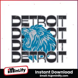 Retro Detroit Lions Football Logo SVG