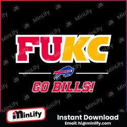 Retro Go Bills FUKC Logo Football SVG