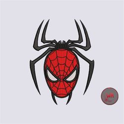 Spiderman Machine Embroidery Design, Spiderman Face With Spider Digital Embroidery Design, Super Hero Embroidery Designs