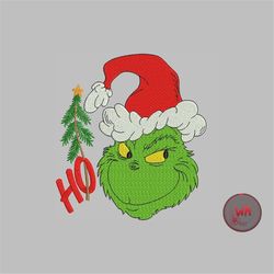 Ho Ho Grinch embroidery design, Spooky grinch machine embroidery design, Christmas grinch embroidery machine files, Inst