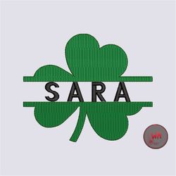St. Patrick's Day embroidery, embroidery, Customized clover with name, Customized embroidery design, St. Patrick's desig