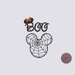 Halloween Boo Embroidery Design Files, Mickey Boo machine embroidery, Spooky Boo, Halloween embroidery files, Instant Do
