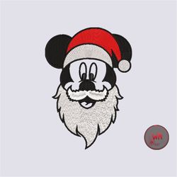 Mickey Mouse Santa Machine Embroidery Design, Christmas Digital Embroidery Designs, Xmas Machine Embroidery Patterns 3si