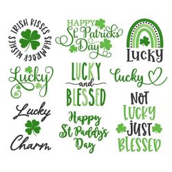 St Patrick's Day Embroidery Designs, MACHINE EMBROIDERY, Lucky, Shamrock, Blessed, 9 Designs, Digital Download, 4x4, 5x7