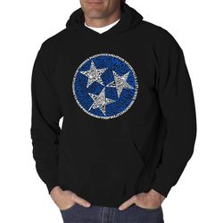 LA Pop Art Men&8217s Word Art Hooded Sweatshirt &8211 Tennessee Tristar