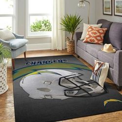 Los Angeles Chargers Rug All Over Print Logo Custom Area Rug Carpet Full Sizes Home Living Rug Carpet Decor