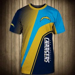 Los Angeles Chargers T-Shirt 3D All Over Print Custom 3D Los Angeles Chargers Graphic Printed 3D T-Shirt 3D All Over Pri