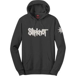 Slipknot &8211 Logo and Applique Motif Star &8211 Black Hooded Sweatshirt