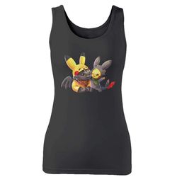 Toothless And Pikachu Pokemon Pikathless Woman&8217s Tank Top