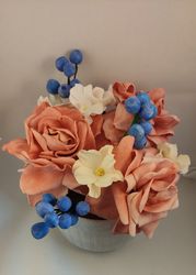 Handmade artificial flowers/gifts for her/grandma gift/mother Day gifts/ birthday gift/home decor/gift for women
