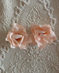 2 brooches on a pin, soft pink flowers, handmade/women's accessories, flower brooch/gifts for her/mother Day gift/grandm