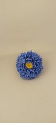 Handmade brooch on a pin blue aster/women's accessories/women's jewellery/gifts for her/mother Day gift/grandma gifts