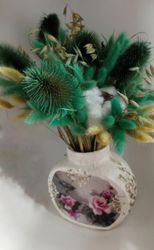 Floral arrangements natural dried flowers/ handmade dried bouquet/ Christmas winter bouquet/ home decor/gift for her