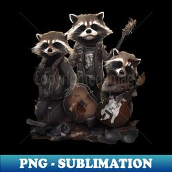 Raccoon trash metal band - Instant Sublimation Digital Download - Bold & Eye-catching
