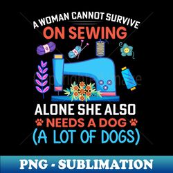 Funny Sewer Crochet Quilter Dog Coffee Quilting Lover Women - PNG Sublimation Digital Download - Vibrant and Eye-Catching Typography