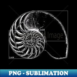 Fibonacci on a nautilus shell - Instant PNG Sublimation Download - Transform Your Sublimation Creations