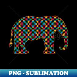 mosaic elephant illustration - Premium Sublimation Digital Download - Defying the Norms