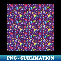 Rainbow Stars on Purple - Creative Sublimation PNG Download - Unleash Your Creativity