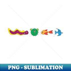 Colorful sea creatures - Premium Sublimation Digital Download - Perfect for Personalization