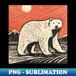 polar bear illustration - png transparent sublimation design - boost your success with this inspirational png download