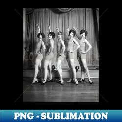 chorus girls 1927 vintage photo - decorative sublimation png file - capture imagination with every detail