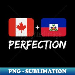 Canadian Plus Haitian Mix Flag Heritage Gift - Creative Sublimation PNG Download - Fashionable and Fearless