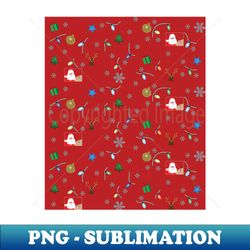 Decorative pattern with Christmas icons - Unique Sublimation PNG Download - Revolutionize Your Designs