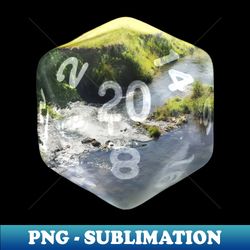Nat20 Flowing Water - Artistic Sublimation Digital File - Fashionable and Fearless