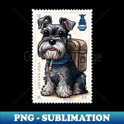 Schnauzer Stamp 2 - Postage Stamp Series - Instant PNG Sublimation Download - Perfect for Personalization