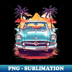 Miami Street Ride Retro Car Vector Tee - Special Edition Sublimation PNG File - Enhance Your Apparel with Stunning Detail